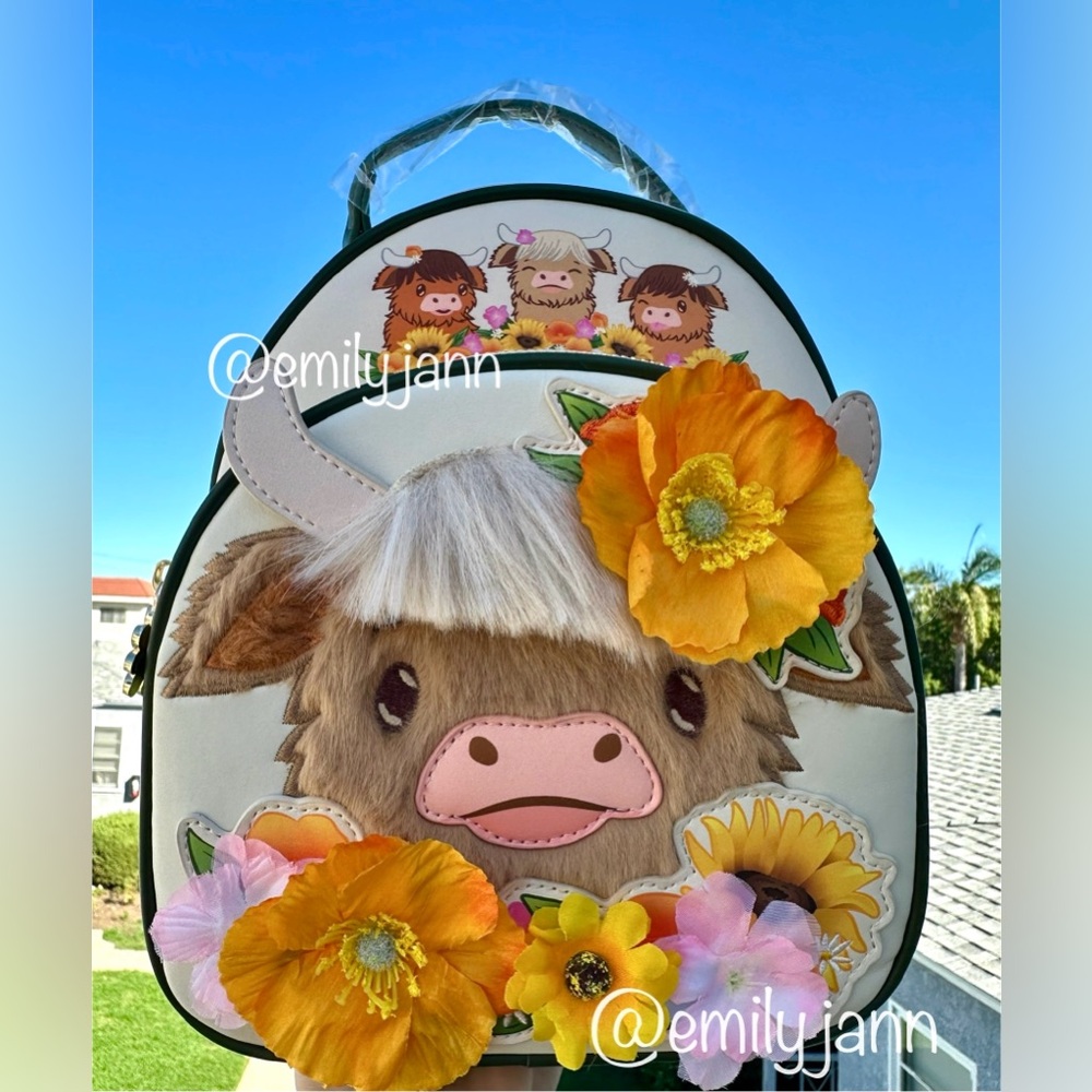 Highland🌸Cow Backpack